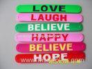 Party Healthy Silicone Slap Bracelet / Sports Silicone Bracelets