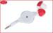 Fashion Earbuds Reel Two Way Retractable Cable Strawberry Design