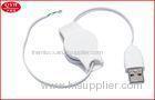 USB 2.0 to Open Cable retractable network cables Ellipse Reel in White