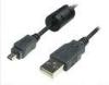 1.8m Panasonic / Lumix Digital Camera USB Cables Black 28 AWG / 24 AWG