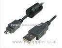 1.8m Panasonic / Lumix Digital Camera USB Cables Black 28 AWG / 24 AWG