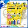 Yellow / Blue / Orange / Blue / Green Drawing Colored Pencils Set 12pcs