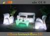 Portable RGB PE LED Light Sofa , hotel / cafe Illuminated lounge sofa sets