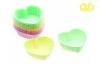Non toxic Green Silicone Heart shaped Cupcake Liners / Cake Molds , silicon muffin cups