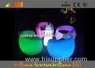 Polyethylene 30 X 30 X H110cm LED Bar Tables with glass , nontoxic and peculiar smell