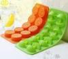 Food Grade Silicone Ice Cube Trays / Fruit Shape Ice Tray Mold