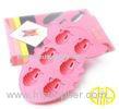 Fancy Pink Silicone Ice Cube Trays , Food Grade Ice Molding