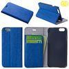Blue Lightweight Cell Phone Protective Covers PU Leather With Card Holder