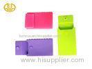 Purple / Pink Printed Silicone Gifts , business Name Card Holder