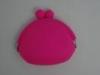 Green Silicone Coin Purse Handbags Waterproof With Debossed