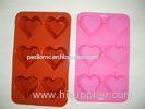 Eco-friendly Silicone Heart Ice Cube Trays / Novelty Food Mold