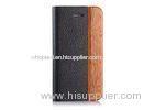 Handmade Genuine Leather Cell Phone Case Wooden iPhone 4 Cover for Phone Protection