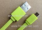 Mobile Data Transfer SAMSUNG USB Charger Cable , Micro Usb Data Cable Green