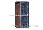 Customize Stylish Slim Wooden Leather Cell Phone Case , Mobile Phone Protection Case