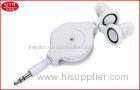 Medium Reel Retractable Earbuds Two Way Retractable Cable 1 Meter