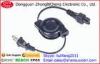 National Standard Male To Female Retractable Cable Power Cord , CCC approvals