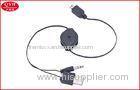 Mini 5pin to 3.5MM jack Two Way Retractable Cable For DVD Player PSP