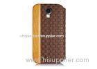 Waterproof Phone Protective Shell Samsung Galaxy S4 Folio Case with Cherry Wood And Leather