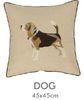 Comfortable Custom Decorative Pillow Cover Chair Sofa With Dog Embroidery