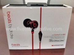 New Monster Beats by Dr.Dre iBeats In-Ear Noise-Isolating Headphones Earphones with ControlTalk Black Aluminium