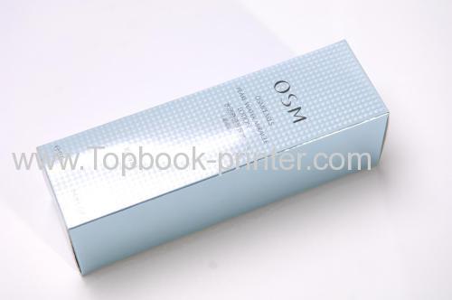 Silver cardboard embossing gold-stamped cosmetic packaging box