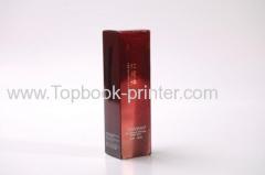 Excellent red gold cardboard UV coating gold-stamped whitening milk packaging box