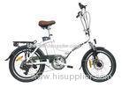 White Foldable Electric Bike / Alloy Foldable E Bike With TUV Certificate