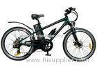 Custom Black Adults 250W MTB Electric Bicycle for mountain terrain