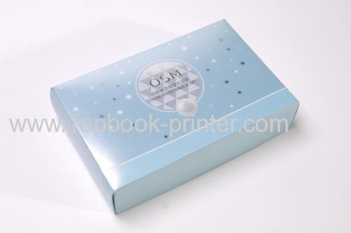 silver-stamping silver cardboard pearl water packaging gift box