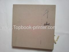 linen cloth cover silver stamping hardcover or casebound book with box printing
