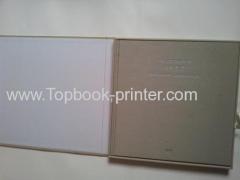 linen cloth cover silver stamping hardcover or casebound book with box printing