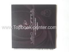 Print spiral plastic coil UV coating cover coffee hardcover or hardback books