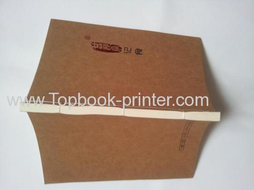 custom red gold stamping Chinese art paper thread-binding book