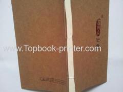 custom red gold stamping Chinese art paper thread-binding book printing