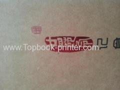 custom red gold stamping Chinese art paper thread-binding book printing