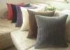 Gray Corduroy Velvet Sofa Pillows Square 18 Inch , Decorative Throw Pillows For Bed