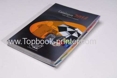 Special die cutting UV varnishing gloss lamination perfect bound apparel catalogue book