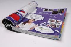 Special die cutting UV varnishing gloss lamination perfect bound apparel catalogue book printing