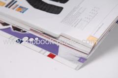 Special die cutting UV varnishing gloss lamination perfect bound apparel catalogue book printing