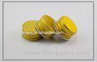 Gold Aluminum Screw Caps for cosmetics / crafts packaging , 2413mm