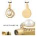 316 Stainless steel Cremation URN Jewelry Pearl Pendant With Gold plated