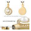 316 Stainless steel Cremation URN Jewelry Pearl Pendant With Gold plated