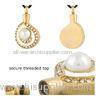316 Stainless steel Cremation URN Jewelry Pearl Pendant With Gold plated