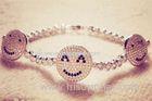 Kids Evil Eye Jewelry Three Smiling Face With Rhodium Plated Bracelet