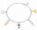Fashion Silver Bangle Bracelet Simple Lucky Charm Chian Bracelet