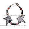 Fashionable Black Sterling Silver Pave Infinity Rhinestone Star Bracelets For Women