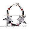 Fashionable Black Sterling Silver Pave Infinity Rhinestone Star Bracelets For Women