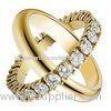 Couple Fashion Jewelry Rings Gold Plated With Crystal Engagement ring