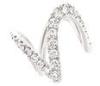 No Lead Women Bridal Fashion Jewelry Rings Zircon Twist Rings In Sterling Silver