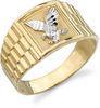 American Fashion Jewelry Rings With Gold Plated Engraved A Eagle Men Ring